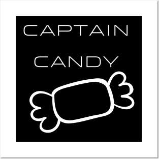 Captain Candy Typography White Design Posters and Art